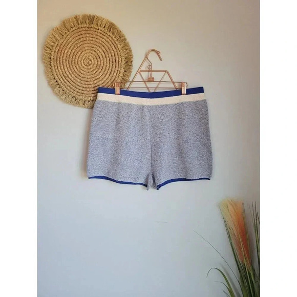 Anthropologie, New, Maeve Posey Cobalt Stripe Sweater Knit Shorts, Size XL - Picture 11 of 11